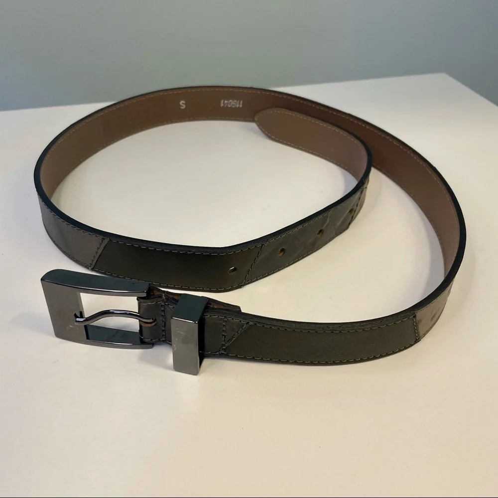 Carlisle Vintage Patchwork Leather Made in USA Belt Size S